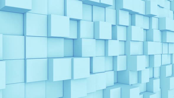 Abstract Modern Blue Cubes Background