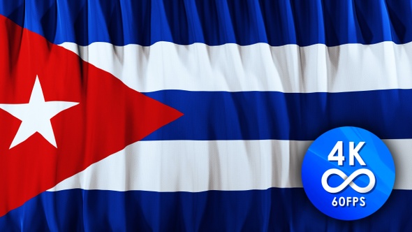 Flag loop CUBA |4K| 60fps