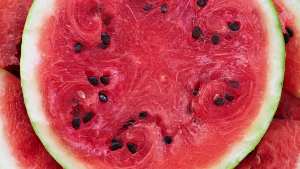 Ripe Red Watermelon Closeup alt