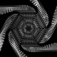 Metal Black and White Hexagon Spiral