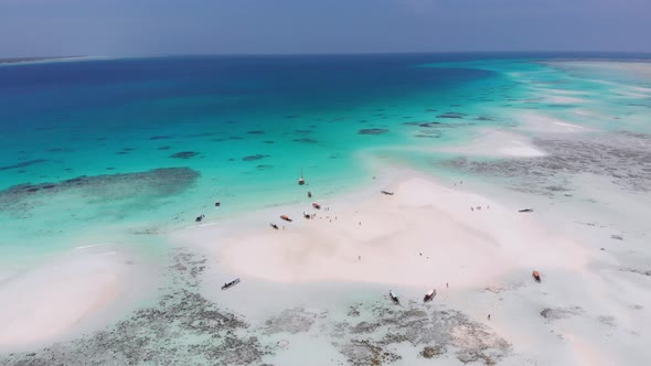 Sandbanks in the Middle of Ocean By Tropical Island Mnemba Zanzibar Aerial View alt