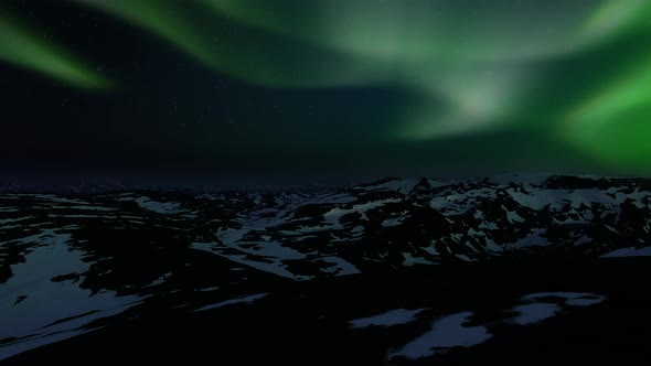 Mountain Northern Lights Slow Ambient Background alt