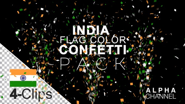 India Flag Color Celebration Confetti Pack