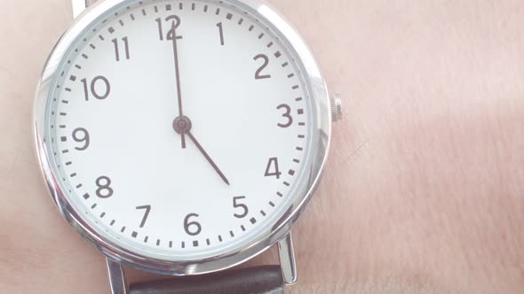 Close up of a wrist watch