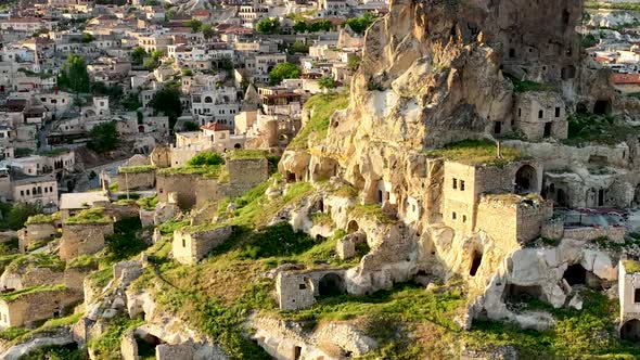 Cappadocia a Semiarid Region in Central Turkey 4 K Aerial View alt
