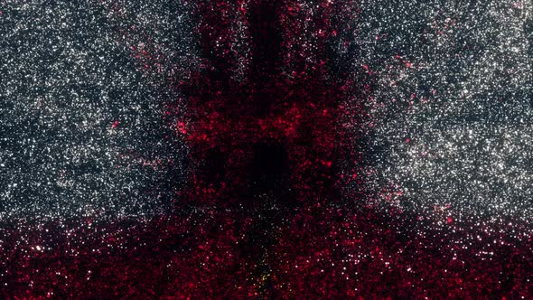 Gibraltar Flag With Abstract Particles