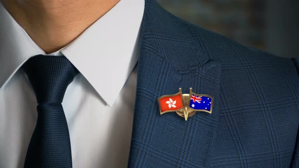 Businessman Friend Flags Pin Hong Kong Australia alt