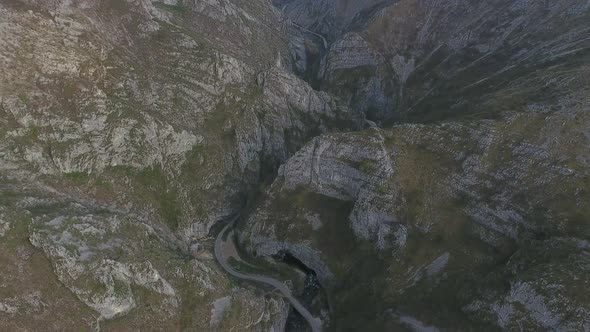 Aerial View Of Sohodol River Valley