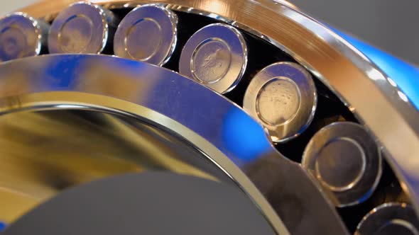 Chrome Surface Of The Roller Bearing Shines Brightly In Different Colors 2