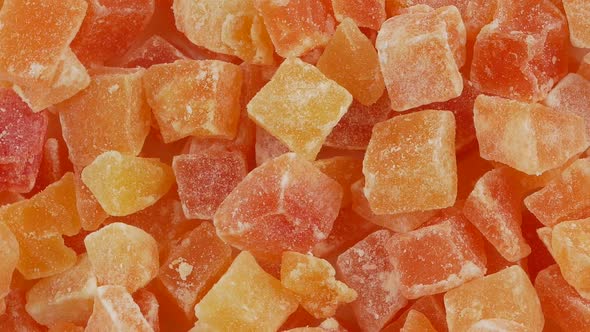 Sweet Candied Fruit. Tasty Turkish delight