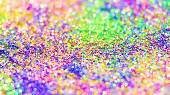 Close Up of a Texture Selective Focus Circular Multicolored Bokeh Lights alt