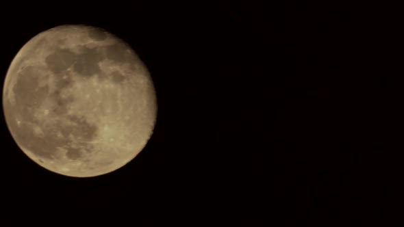 Full Moon on Black Background That See Details on the Surface alt