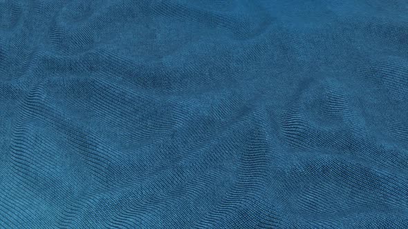 Blue Fabric Wavy Cloth Background