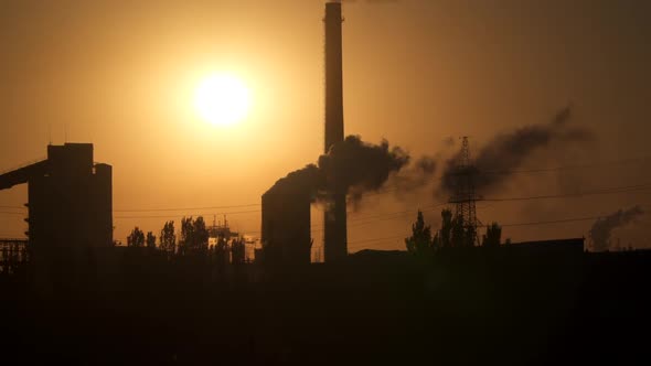 Smoke from pipe pollutes environment in dawn