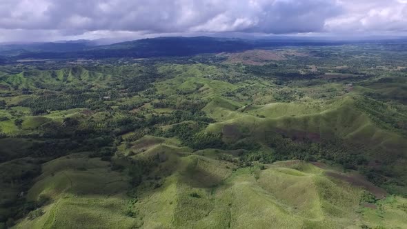 Aerial view of a Mountains in the Philippines
