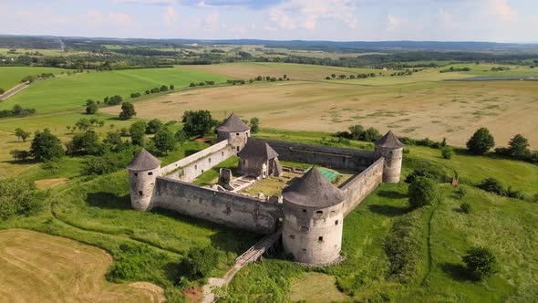 A view of Bzovik fortress in Bzovik village in Slovakia alt