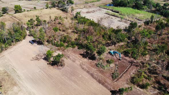 The top view of the deforestation.