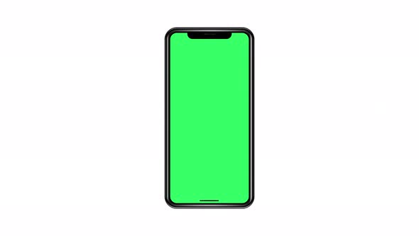 Mobile phone with blank green screen