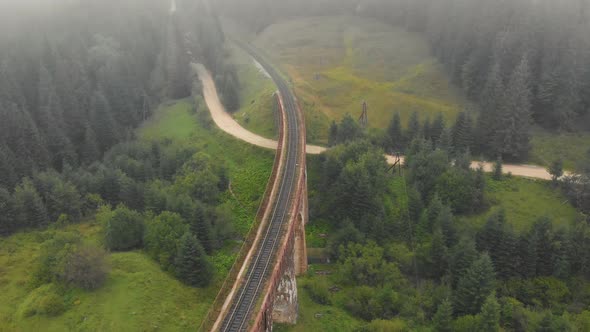 Old Railway Viaduct in Mountains alt