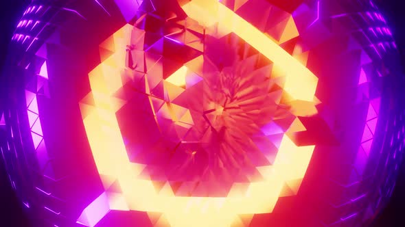 Rotated Crystal Disco Ball Multicolored Equalizer Vj Loop Background 4K alt