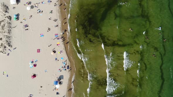 CliAerial footage of the beautiful coastline of Bulgaria at the area of Sunny Beach
