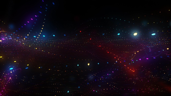 4k Colorful Abstract Particles