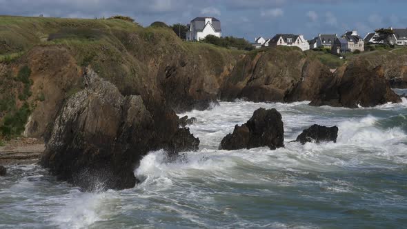 Le Pouldu, Finistere department, Brittany, France alt