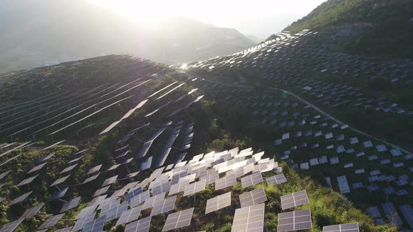 Solar power station in montain alt