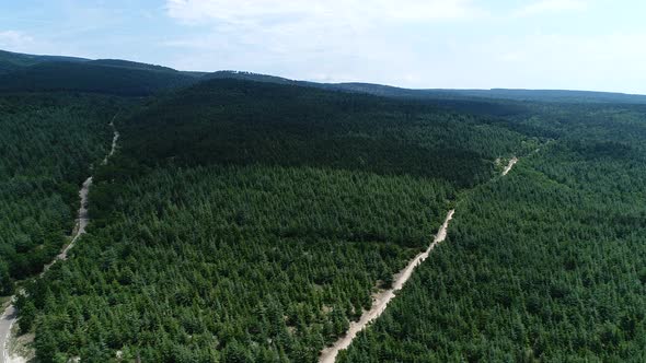 Around Mont Ventoux in Provence in France from the sky alt