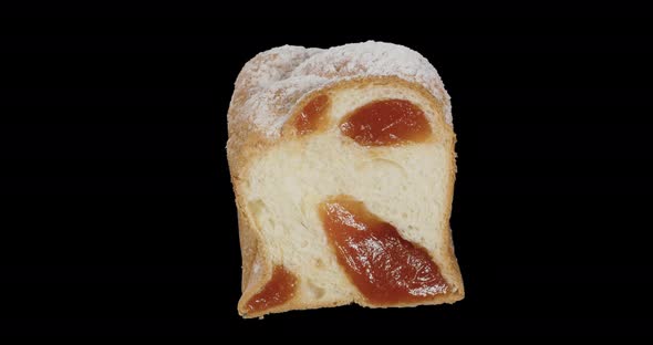 Bun With Plum Jam Inside. Alpha Channel alt