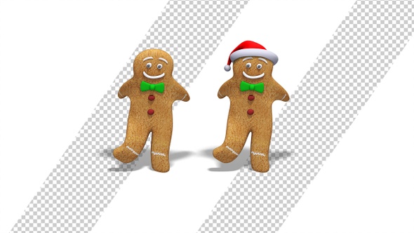 Christmas Gingerbread Man Hip-Hop Dance (2-Pack)