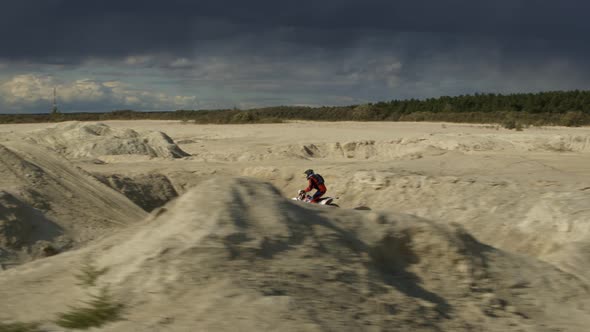 Enduro Motorcycle Rides Offroad on the Sands alt