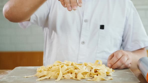 Sprinkling Flour in Slow Motion