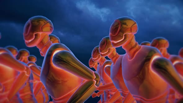 Running Robots Colony 03 4k alt