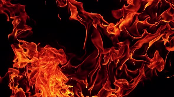 Super Slow Motion Shot of Burning and Sparkling Abstract Background at 1000 Fps alt