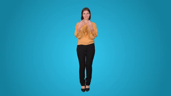 Female corporate presentation. alt