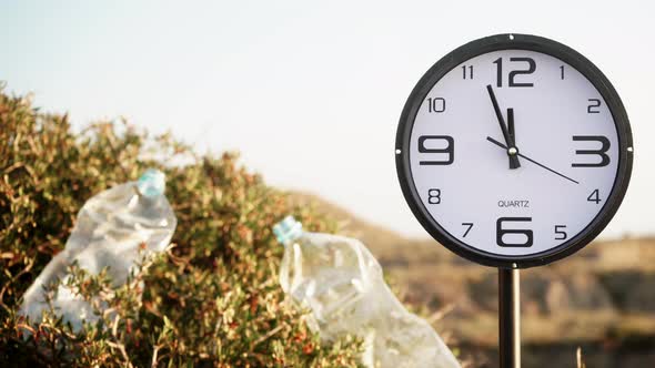 Clock Ticking on Polluted Nature. 