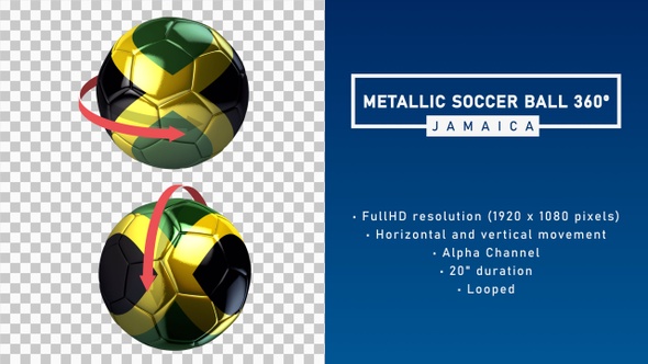 Metallic Soccer Ball 360º - Jamaica