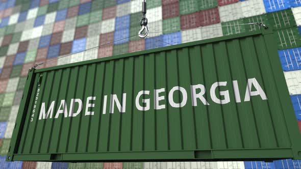 Cargo Container with MADE IN GEORGIA Caption alt