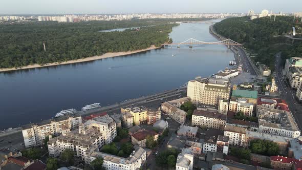 Kyiv, Ukraine. Aerial View. Slow Motion alt
