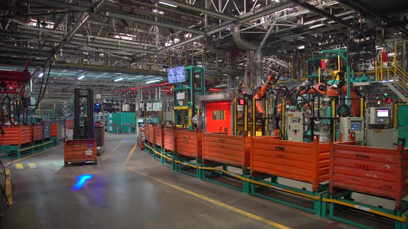 Technological Robotic Car Factory