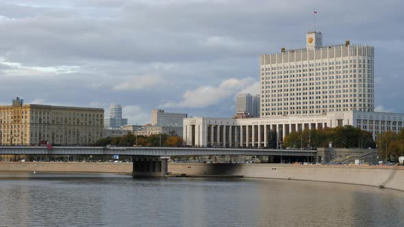 Russia  Moscow View on Building of the Government.