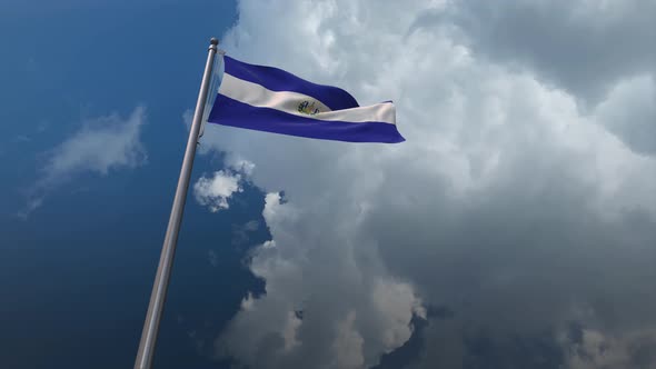 El Salvador Flag Waving 4K alt