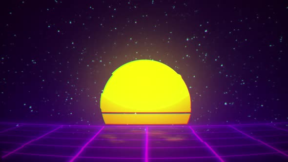 Animated 80' Retro Background Video
