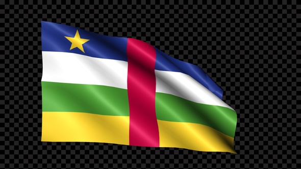 Central African Republic Flag Blowing In The Wind alt
