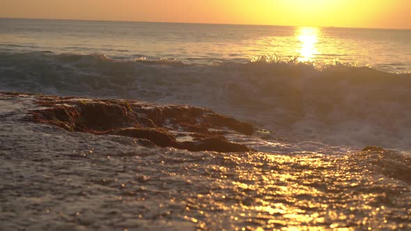Natural Little Ponds with Seawater at the Pantai Tegal Wangi Beach on the Bali Island alt