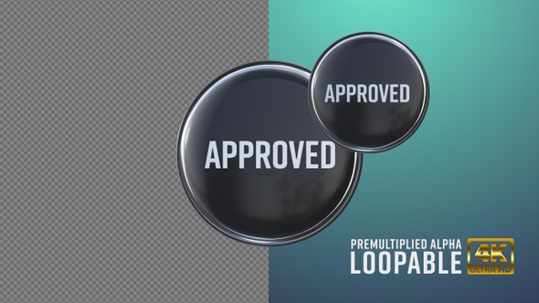 Approved Badge Looping with Alpha Channel alt