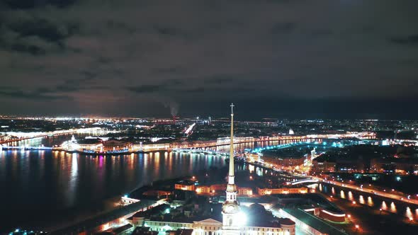 Aerial View of Peter and Paul Fortress, St Petersburg, Russia