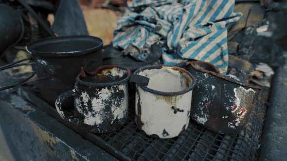 war Ukraine. destroyed burnt Russian military equipment. missile tanks. explosions tragedy fear alt