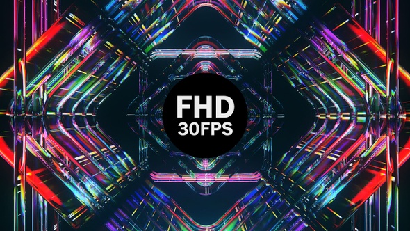 Abstract Glass Dispersion Light Tunnel